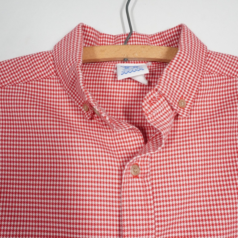 VTG Kelly's Kids Red White Gingham Button Down Shirt Long Sleeve Size‎ L 10-12 - Picture 2 of 9